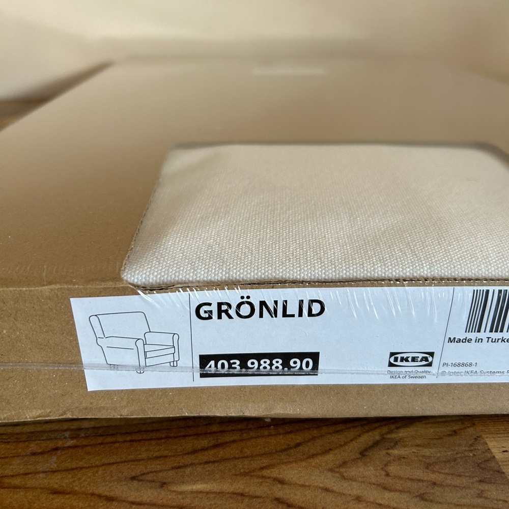 IKEA GRÖNLID Cover For Armchair Inseros White 403.988.90 BRAND NEW Ikea GRONLID